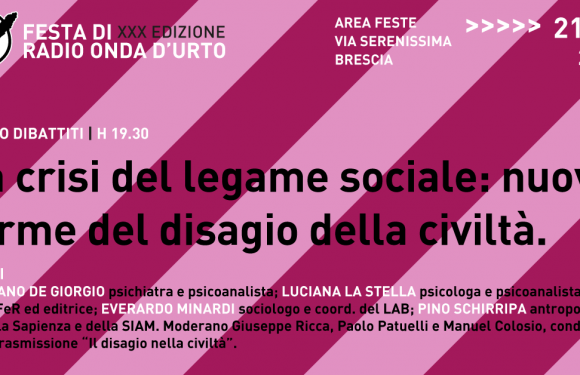 La crisi del legame sociale: nuove forme del disagio della civiltà